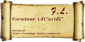 Forschner László névjegykártya